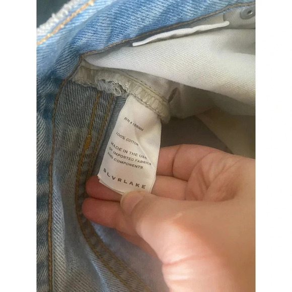 SLVRLAKE London Crop Jeans in Broken Dreams Size 24 - Picture 11 of 13